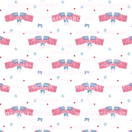 American Flag - White