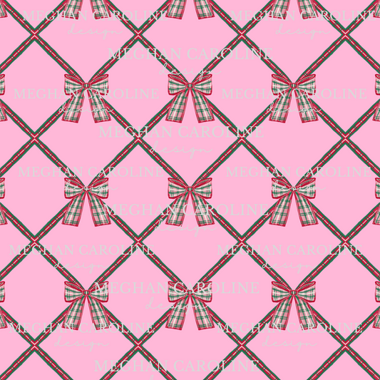 Plaid Bows - Pink