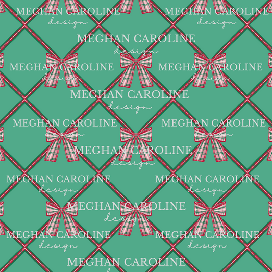 Plaid Bows - Green